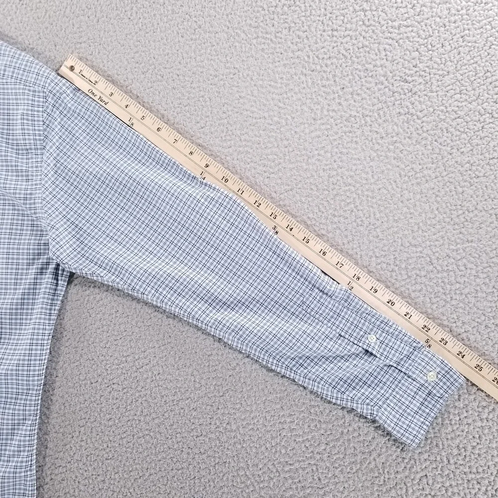 Ralph Lauren Shirt Mens Medium Blue Classic Fit Performance Sport Tech Check